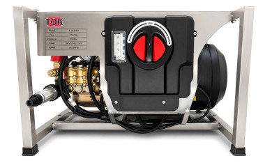 TOR K-1525B3 Мойка высокого давления стационарная на раме, 250 бар, 380 V, 7.5 кВт, Total Stop