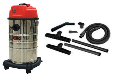 TOR WL092-30L INOX Пылесос для сухой и влажной уборки 1 турбинный, 1200 Вт, бак 30 литров нержавеющая сталь