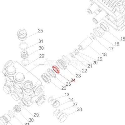 590105002 Комплект уплотнений/манжет НИЗКОГО давления для TOR BM 12.18/15.20 /15.25 N, Ø18 мм, 3 шт. 