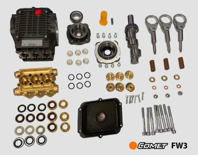 Comet FW3 4030 S 6413010000 Плунжерный насос высокого давления, 87 мм, 900 л/ч, 200 Бар,1450 об/мин, 5,5 кВт, Китай