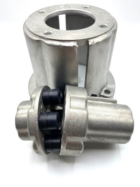 Демпферное соединение колокол/фланец 75 мм-130 мм, с муфтой 24 мм-28 мм