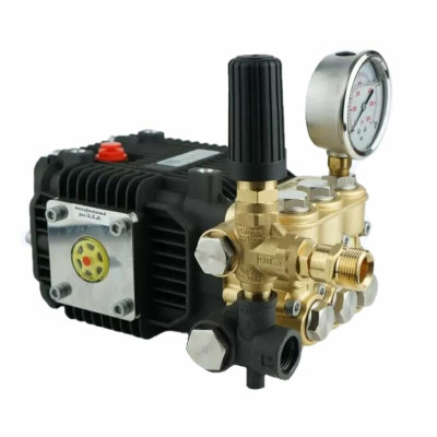 TOR BM 15.20 N-1 Плунжерный насос высокого давления, с аксессуарами (манометр, регулятор давления), 87 мм, 900 л/ч, 200 Бар, 1450 об/мин, 5,5 кВт, вал 24 мм