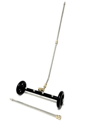 BF-9102 Насадка для мойки днища - 280 бар, ширина 38 см, форсунки 4 шт, колеса с красными вставками