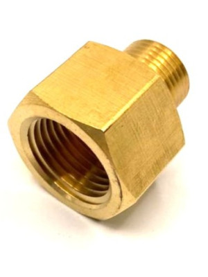 1/2 F-3/8 M Переходник, муфта 250 бар, латунь