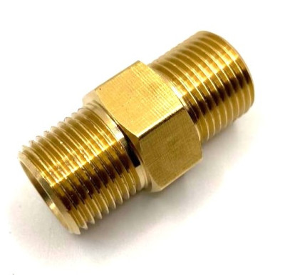 3/8M-3/8M Переходник, ниппель высокого давления, 350 бар, латунь