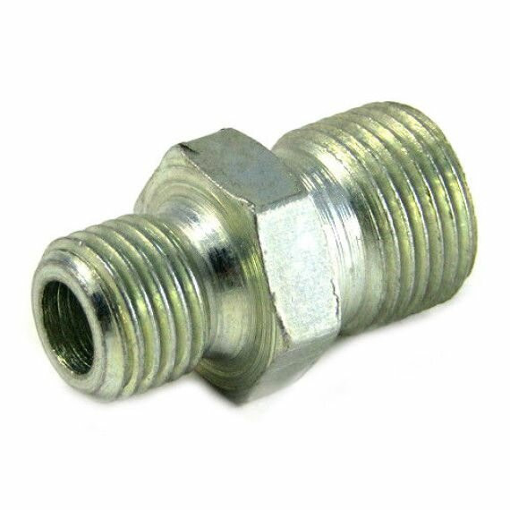 M-00070 Переходник 1/2"М - 3/8"М, 500 бар, оцинкованная сталь