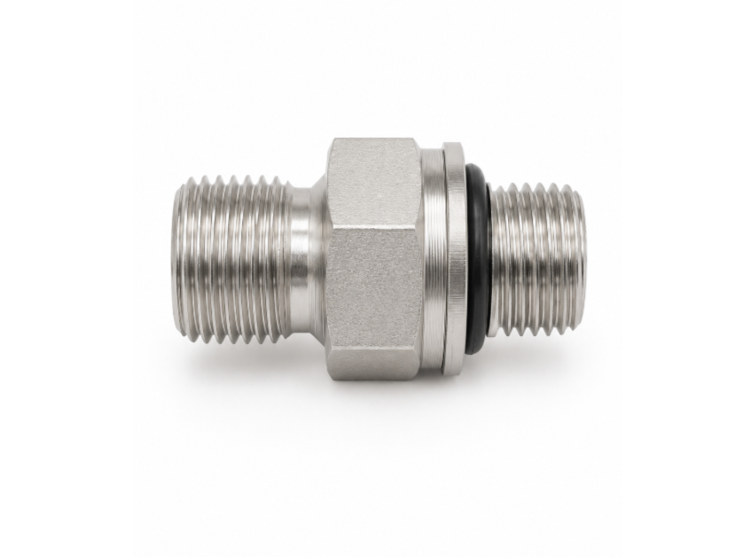 M-00118 Переходник 1/4"М- 1/4"М, 500 бар, оцинкованная сталь