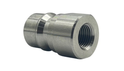 BF-9201 Ниппель короткий для байонета 250 бар, 1/4"F, нержавеющая сталь