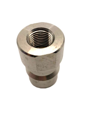 BF-9201 Ниппель короткий для байонета 250 бар, 1/4"F, нержавеющая сталь