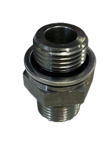 M-00063 Переходник 1/2"М - 1/2"М, 500 бар, оцинкованная сталь 