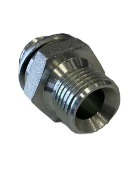 M-00063 Переходник 1/2"М - 1/2"М, 500 бар, оцинкованная сталь 