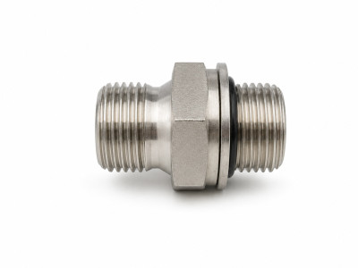 M-00063 Переходник 1/2"М - 1/2"М, 500 бар, оцинкованная сталь 