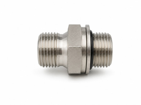 M-00063 Переходник 1/2"М - 1/2"М, 500 бар, оцинкованная сталь