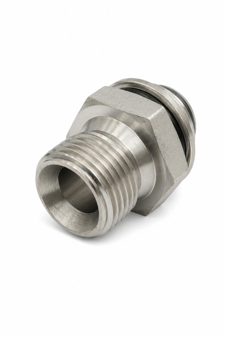 M-00063 Переходник 1/2"М - 1/2"М, 500 бар, оцинкованная сталь