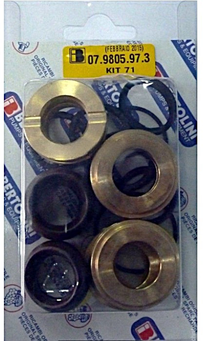 KIT 71/ 07.9805.97.3 Уплотнения плунжеров с бронзовыми кольцами для Bertolini TML, Италия   