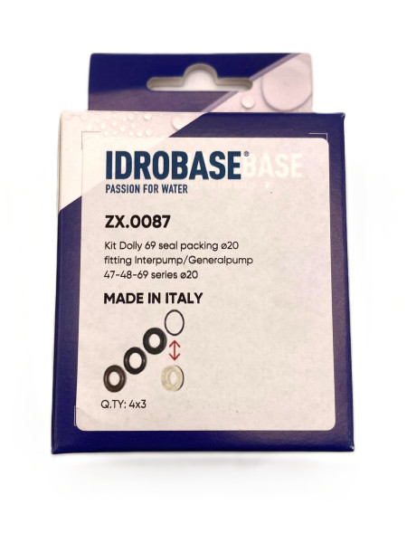 Комплект водяных уплотнений KIT 69 для IPG 47 Series WS151 и прочих Ø20 мм, 34006901, ZX.0087, Италия IDROBASE 