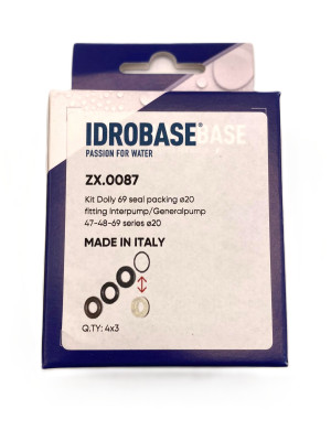 KIT 69 Комплект водяных уплотнений для IPC Portotecnica ROYAL PRESS DSPL 2880 T, Ø20 мм, ZX.0087, Италия IDROBASE