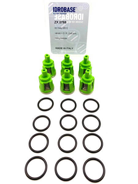 Комплект клапанов Kit KR12 для Kranzle моделей: 105-125, B, HD, Profi-jet, Quadro, THERM, ZX.0788, Италия IDROBASE