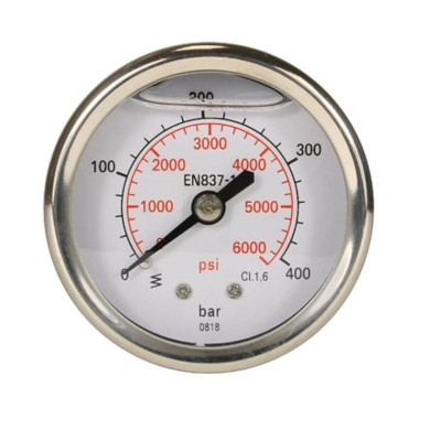MO06008 Манометр с глицериновым заполнением 400 бар, D63 мм, 1/4"М