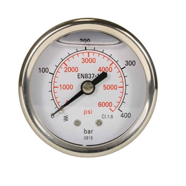 MO06008 Манометр с глицериновым заполнением 400 бар, D63 мм, 1/4"М