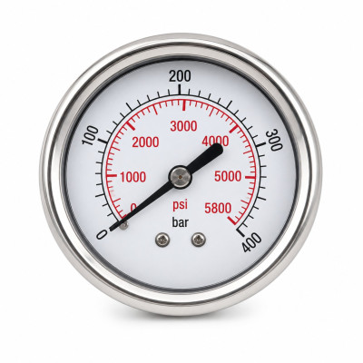 MO06008 Манометр с глицериновым заполнением 400 бар, D63 мм, 1/4"М