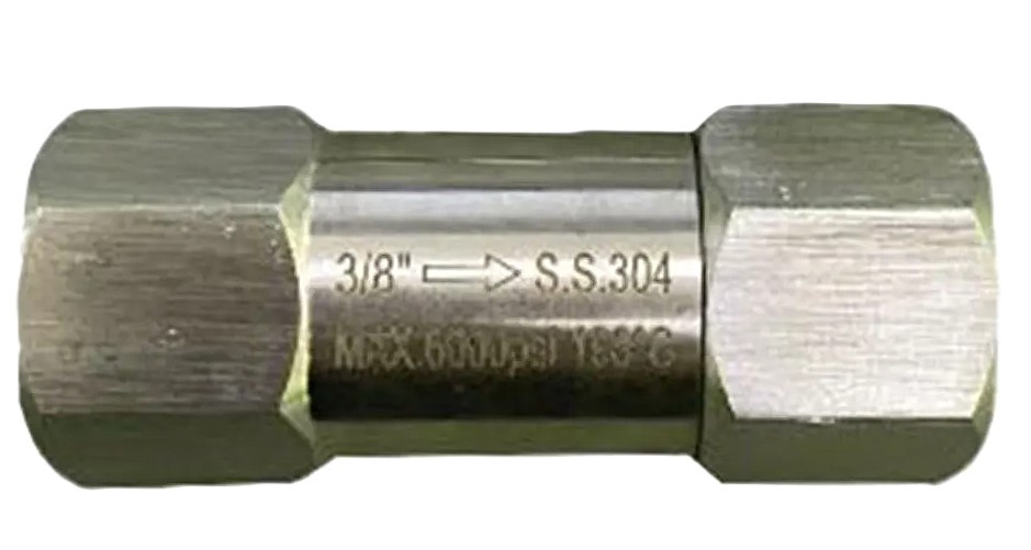 M-00057 Обратный клапан 450 бар, 3/8"F - 3/8"F, 90 °C