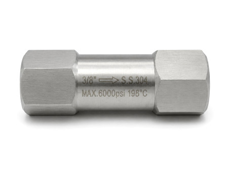 M-00057 Обратный клапан 450 бар, 3/8"F - 3/8"F, 90 °C