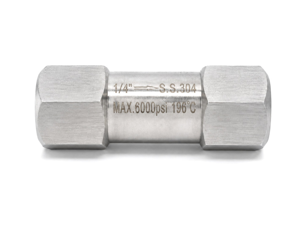 M-00058 Обратный клапан 450 бар, 1/4"F - 1/4"F, 90 °C