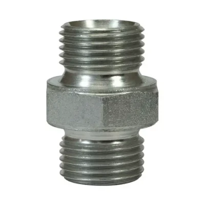 M-00059 Переходник 1/8"М - 1/8"М, 500 бар, оцинкованная сталь 