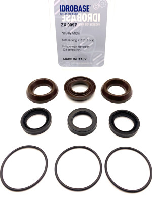 1857 KIT Комплект водяных уплотнений для Annovi Reverberi RK, RKA, RCW, RKV, GRKV Ø18 мм, ZX.0097, Италия IDROBASE