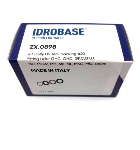 Комплект водяных уплотнений KIT 9 для UDOR Ø20 мм.(серия MC-MCW-MD-ME-ML-MKC-MKL-GHC-GHD-GKC-GKD), ZX.0898, Италия IDROBASE