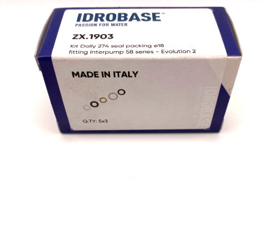 34027401 KIT 274 Комплект водяных уплотнений для IPG Series 58 2014 Evolution 2 (E2B2014) Ø18 мм, ZX.1903, Италия IDROBASE