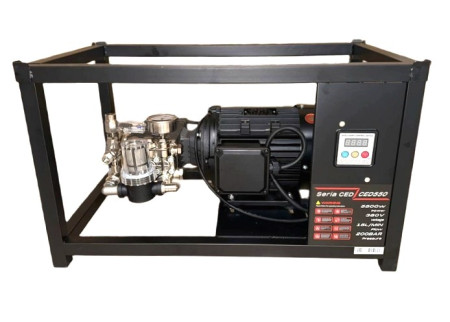 CED550 Аппарат высокого давления стационарный на раме без аксессуаров 200 бар, 380 V, 5.5 кВт, Total Stop 