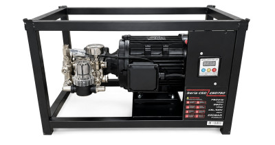 CED750 Аппарат высокого давления стационарный на раме без аксессуаров 250 бар, 380 V, 7.5 кВт, Total Stop  