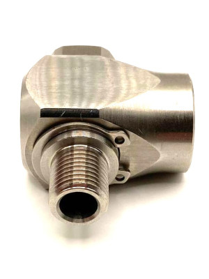 M-00098 Угловая поворотная муфта для консоли аналог ST 320, G1/4M-G1/4F нерж.сталь, TORNADO