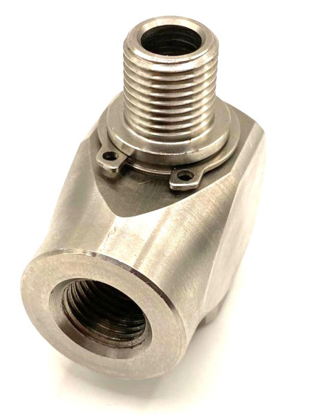 M-00098 Угловая поворотная муфта для консоли аналог ST 320, G1/4M-G1/4F нерж.сталь, TORNADO