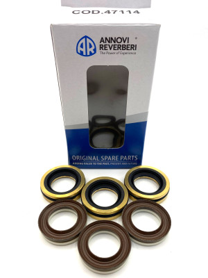 KIT 47114/KIT 42549 Комплект водяных уплотнений c латунью для Annovi Reverberi RR Ø18 мм,(для насосов изготовленных с 15 мая 2022 года), Оригинал