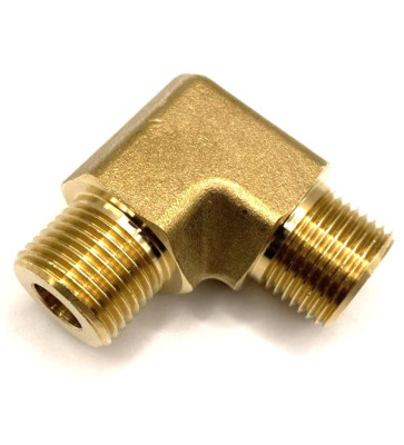 Уголок высокого давления, переходник 3/8 внеш - 3/8 внеш, 350 бар, латунь, BF-9230