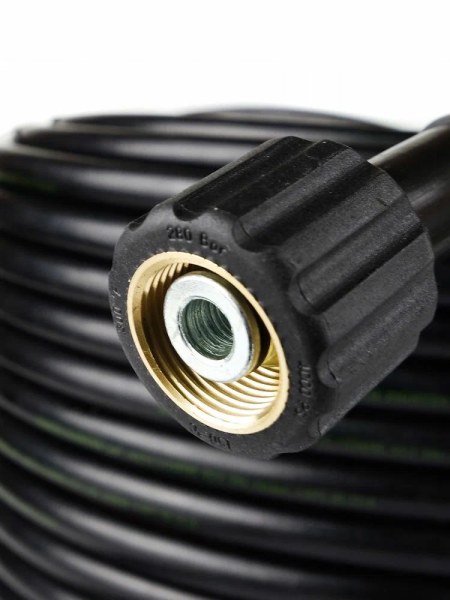 M-460028212 Шланг высокого давления для бытовых KARCHER/КЕРХЕР, 12 метров, DN06, соединение гайка M22: штуцер 10(15,5), без подшипника, 60 °C, 200 бар  