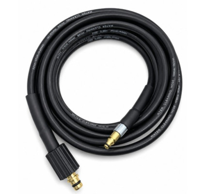 M-PVC8MM09 Шланг высокого давления для бытовых KARCHER, ELITECH, LAVOR, PATRIOT, NILFISK, STIHL, MAKITA, IPC, HUTTER, ИНТЕРСКОЛ, BOSCH, VIKING, STERWINS 9 метров, 200 бар, гайка M22х1.5/штуцер 8 мм