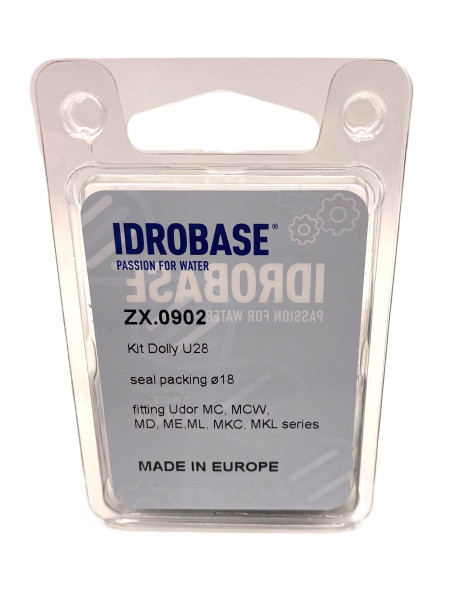Комплект водяных уплотнений KIT 28 (606128) для UDOR Ø18 мм.(серия MC-MD-ME-ML-MKC-MKL, B, BK), ZX.0902, Италия IDROBASE