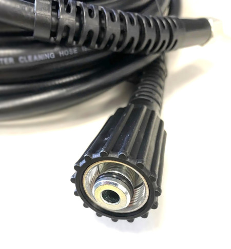 M-PVCM1412 Шланг высокого давления для бытовых KARCHER, ELITECH, LAVOR, PATRIOT, NILFISK, STIHL, MAKITA, IPC, HUTTER, ИНТЕРСКОЛ, BOSCH, VIKING, STERWINS 12 метров, 200 бар, гайка M22х1.5/гайка М14х1.5 