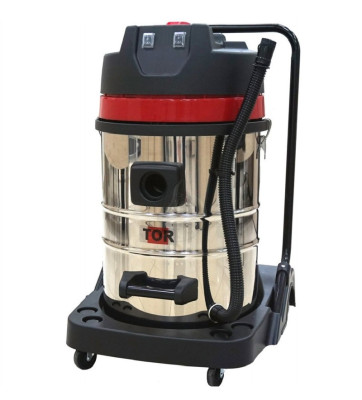 TOR WL70-70L2B INOX Пылесос для сухой и влажной уборки 2-х турбинный, 2х1000 Вт, бак 70 литров нержавеющая сталь, на тележке